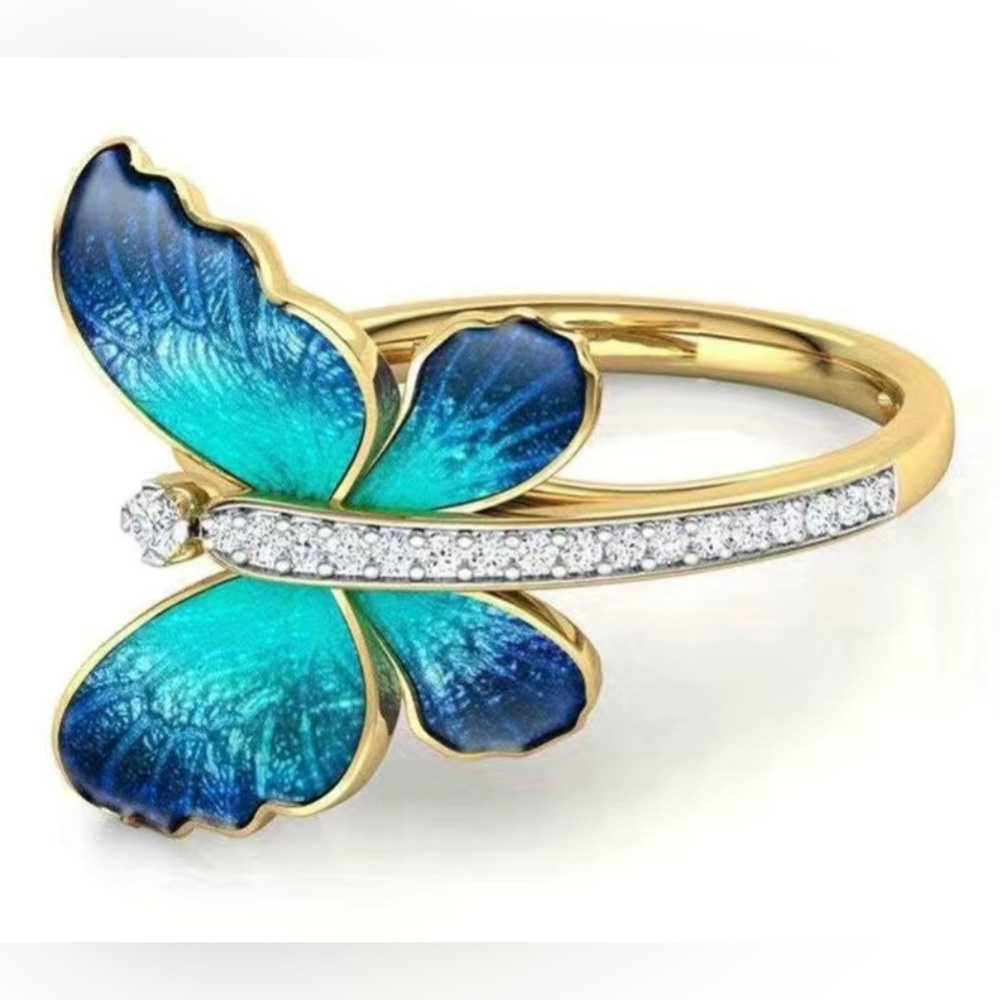 Yellow Gold Butterfly Ring
